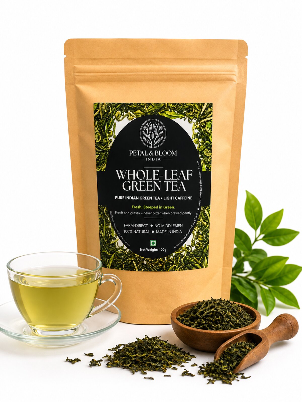 Whole-Leaf Green Tea 100g pouch